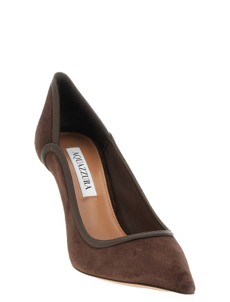 Высокие каблуки AQUAZZURA 'Plush' (PLHMIDP0SAAESPRESSO) #