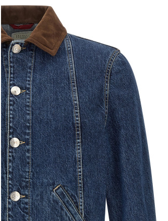 Куртка BRUNELLO CUCINELLI Denim and suede jacket (M241P6911C9013) #