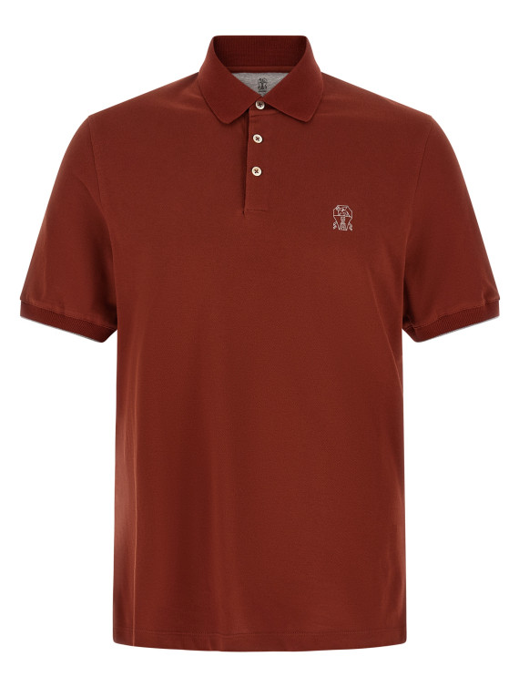 Поло BRUNELLO CUCINELLI Logo embroidery polo shirt (ME8548788CAZ39) #1