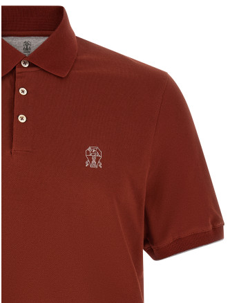 Поло BRUNELLO CUCINELLI Logo embroidery polo shirt (ME8548788CAZ39) #