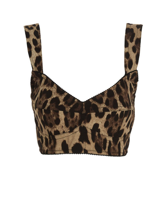 Топ DOLCE & GABBANA Leopard bustier top (F7Y28TFSADDHY13M) #1