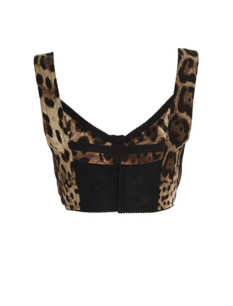 Топ DOLCE & GABBANA Leopard bustier top (F7Y28TFSADDHY13M) #