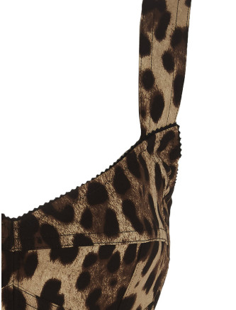 Топ DOLCE & GABBANA Leopard bustier top (F7Y28TFSADDHY13M) #
