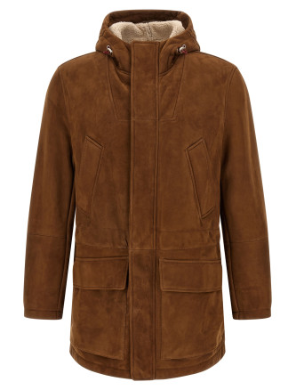 Куртка BRUNELLO CUCINELLI Suede parka