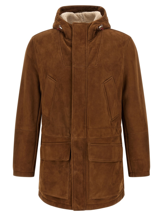 Куртка BRUNELLO CUCINELLI Suede parka (MPMCU2095C8052) #1