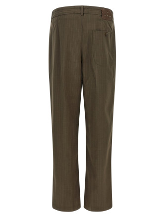 Брюки SONG FOR THE MUTE Pinstripe pants (262UPT109EPIPOTPETAUPE) #