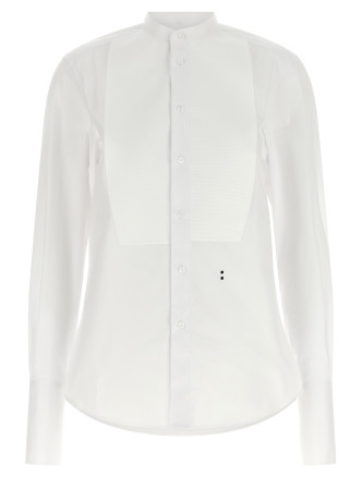 Рубашка FENDI poplin shirt with plastron piqué