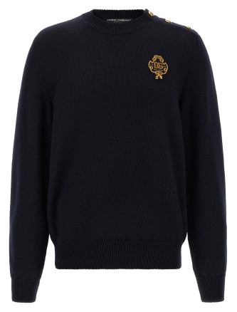 Свитер DOLCE & GABBANA Embroidered coat of arms sweater