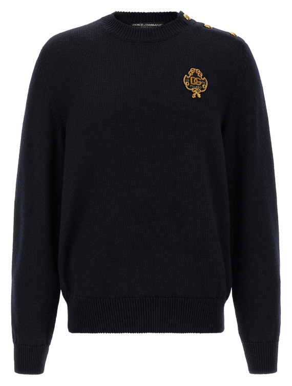 Свитер DOLCE & GABBANA Embroidered coat of arms sweater (GXXBXZJDVIHB1622) #1