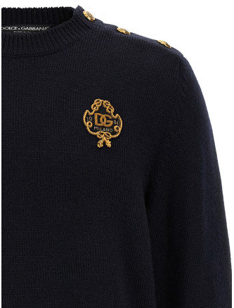 Свитер DOLCE & GABBANA Embroidered coat of arms sweater (GXXBXZJDVIHB1622) #