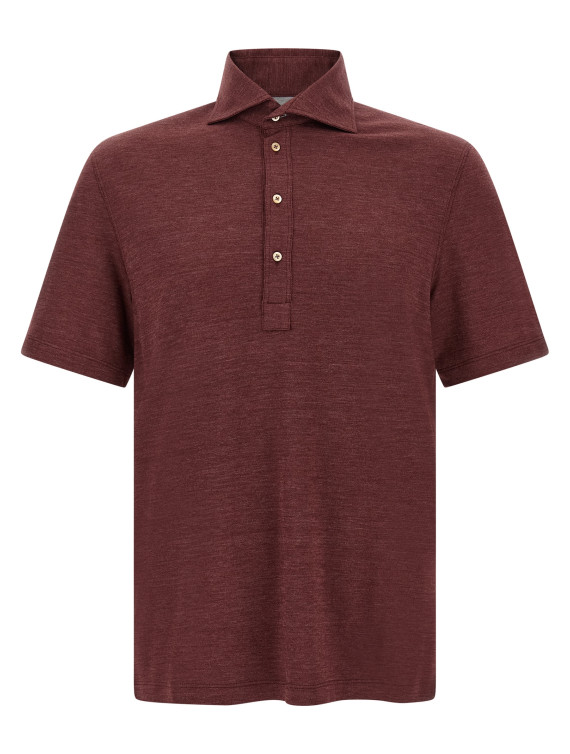 Поло BRUNELLO CUCINELLI French collar polo shirt (MM8543915C010) #1
