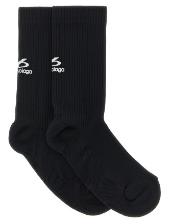 Носки BALENCIAGA Ribbed socks with logo