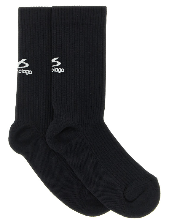 Носки BALENCIAGA Ribbed socks with logo (A001PP4E4B11000) #1