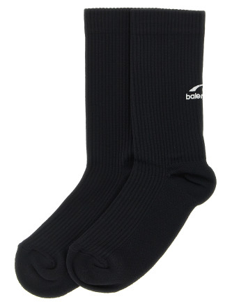 Носки BALENCIAGA Ribbed socks with logo (A001PP4E4B11000) #