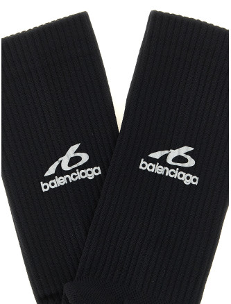Носки BALENCIAGA Ribbed socks with logo (A001PP4E4B11000) #