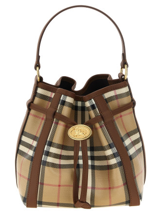 Сумка BURBERRY Check mini bucket bag