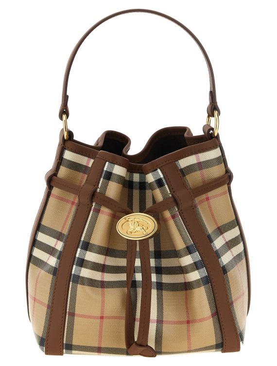 Сумка BURBERRY Check mini bucket bag (8128949ARCHIVEBEIGE) #1