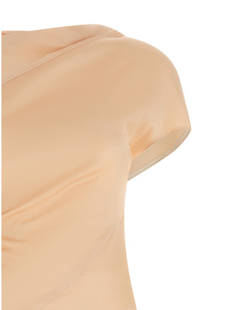 Платье миди VICTORIA BECKHAM 'Asymmetric Twist' (1226WDR007294BBLOSSOM) #