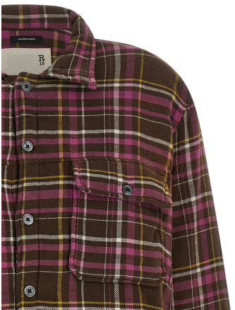 Куртка R13 Padded crop overshirt (R13WR732R931BBROWNPINKPLAID) #