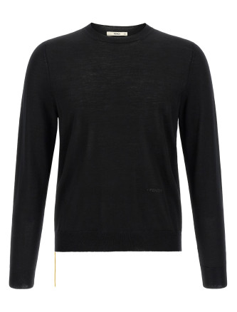 Свитер FENDI Yellow stitching sweater with visible thread
