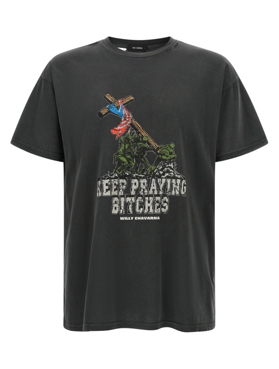 Футболка WILLY CHAVARRIA 'Keep Praying Bitches' (MUJTE018062N011) #1