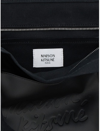 Шоппер MAISON KITSUNE Canvas and large leather shopping bag (MRUBT19WB0026P199) #