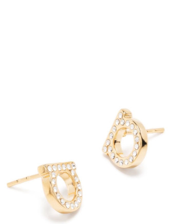 Серьги FERRAGAMO 'Gancini Crystals' (696576CRYSTALOROGLUCI) #