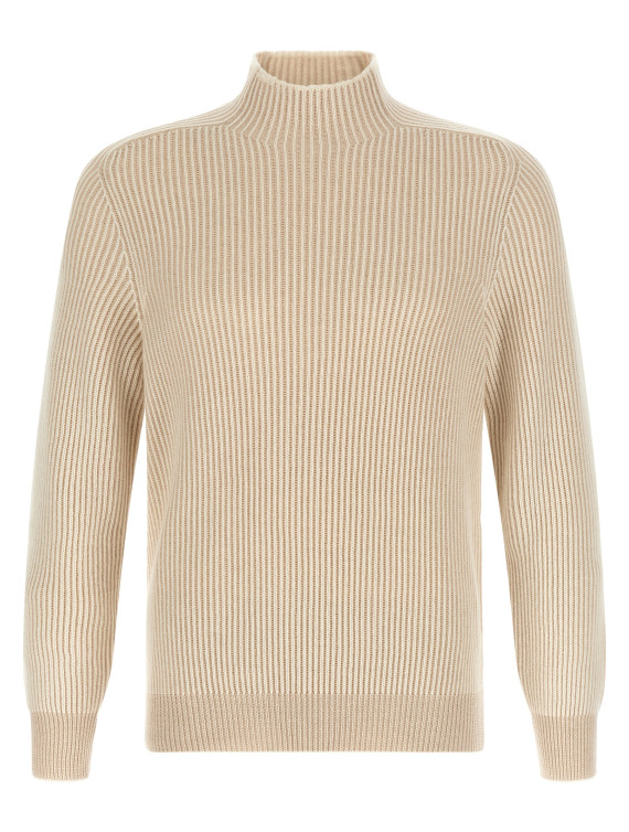 Свитер BRUNELLO CUCINELLI English ribbed sweater (M22700514CS120) #1