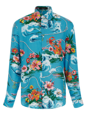 Рубашка GUCCI floral print shirt