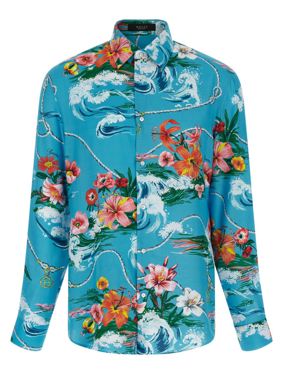 Рубашка GUCCI floral print shirt (870767ZAU484020) #1