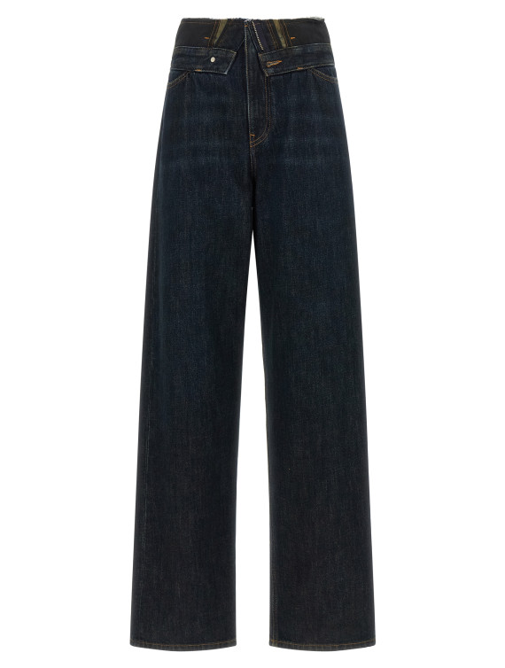 Джинсы MM6 MAISON MARGIELA Raw cut waist jeans (S62LB0225M30063962) #1