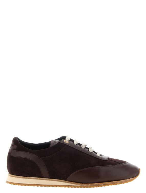 Кроссовки AGNONA Suede Runner Sneakers (LI1201L8250L77) #1