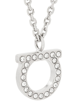 Ожерелье FERRAGAMO 'Gancini Strass' (696657DIA12OL) #