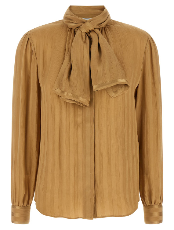 Блузка SAINT LAURENT Lavallière neck blouse (873576Y7J472601) #1