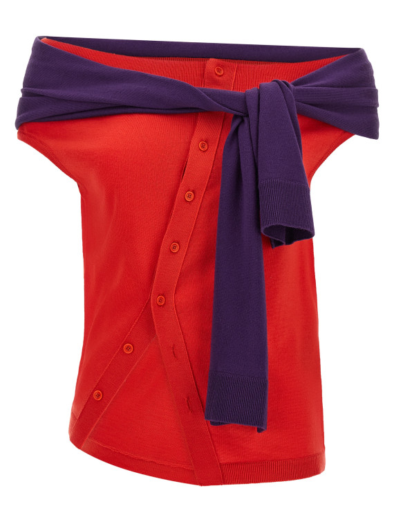Повседневный топ J.W.ANDERSON 'Off Shoulder' (KW1576YN0100459) #1