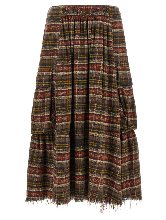 Юбка макси R13 Cargo skirt (R13WR689R932BRUSTBROWNPLAID) #1