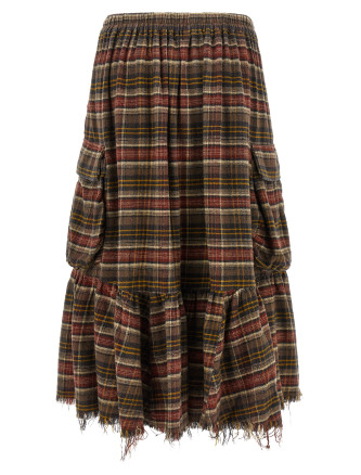 Юбка макси R13 Cargo skirt (R13WR689R932BRUSTBROWNPLAID) #