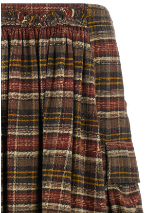 Юбка макси R13 Cargo skirt (R13WR689R932BRUSTBROWNPLAID) #