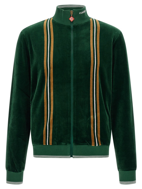 Свитшот CASABLANCA 'Velour' (MAW26JTP55401GREENBROWNOFFWHITE) #1