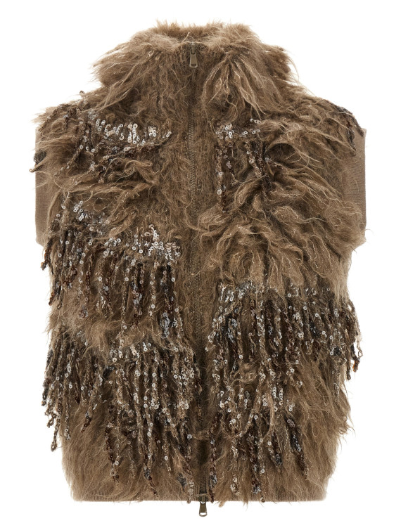Жилет BRUNELLO CUCINELLI 'Dazzling Moss Embroidery' (M1U351316C9176) #1