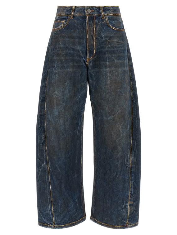 Джинсы GIUSEPPE DI MORABITO Rhinestone jeans (07PFDNP099C1675030) #1