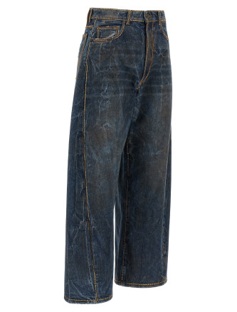 Джинсы GIUSEPPE DI MORABITO Rhinestone jeans (07PFDNP099C1675030) #