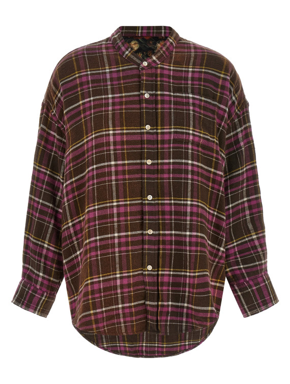 Рубашка R13 Shirt with scarf (R13WR735R931BBROWNPINKPLAID) #1
