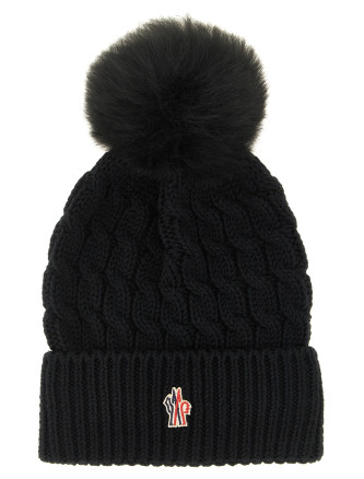 Шапка MONCLER GRENOBLE Wool beanie with pon-pon