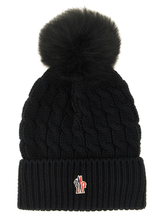 Шапка MONCLER GRENOBLE Wool beanie with pon-pon (L20983B000010402A999) #1