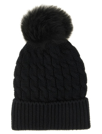 Шапка MONCLER GRENOBLE Wool beanie with pon-pon (L20983B000010402A999) #