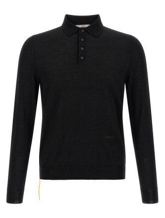 Yellow stitching polo shirt with visible thread