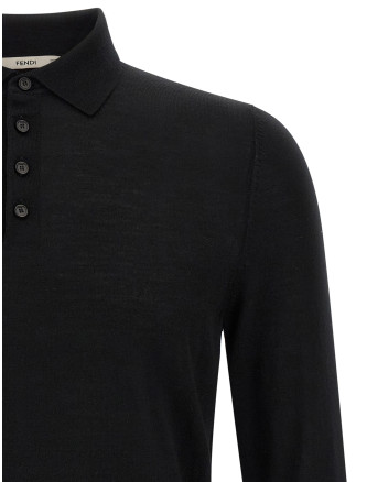 Поло FENDI Yellow stitching polo shirt with visible thread (FZC188B1Q2F0QA1) #