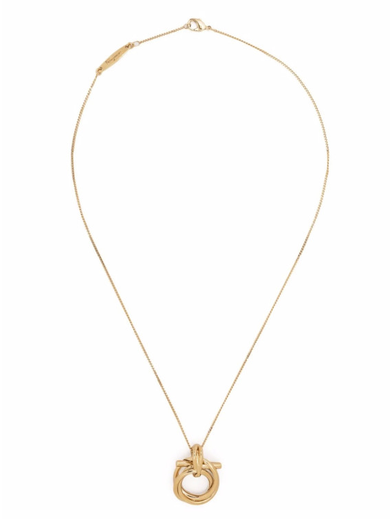 Ожерелье FERRAGAMO 'Gancini Torchon' (751631OROGIOVE) #1
