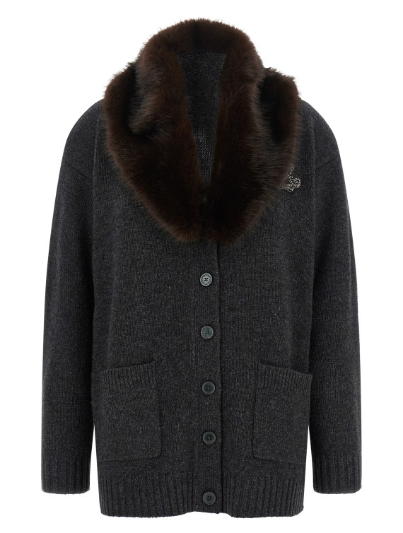 Кардиган LAUREN RALPH LAUREN Fur insert cardigan (200B33691002) #1